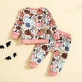 thumbnail image 6 of Edvintorg Baby Halloween Costume Children's Tracksuit Fashion Cute Long Sleeve Flower Pullover Sweatshirt Sweatpants Suit 0M-6T Kids Clothes Girls, 6 of 7