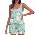 thumbnail image 4 of Women Jogging Suits 2 Piece Set Lounge Sets for Women Shorts Sleeveless Tank Tops and High Waist Pj Shorts Beach Outfits Sets, 4 of 8