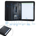 thumbnail image 2 of Labymos Multifunctional Professional Business Portfolio Padfolio Folder Document Case Organizer A4 PU Leather Zippered Closure, 2 of 8