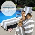 thumbnail image 3 of Superior Cabana Cotton Towel/ Chaise Lounge Chair Cover Set of 2, Light Grey, 3 of 11