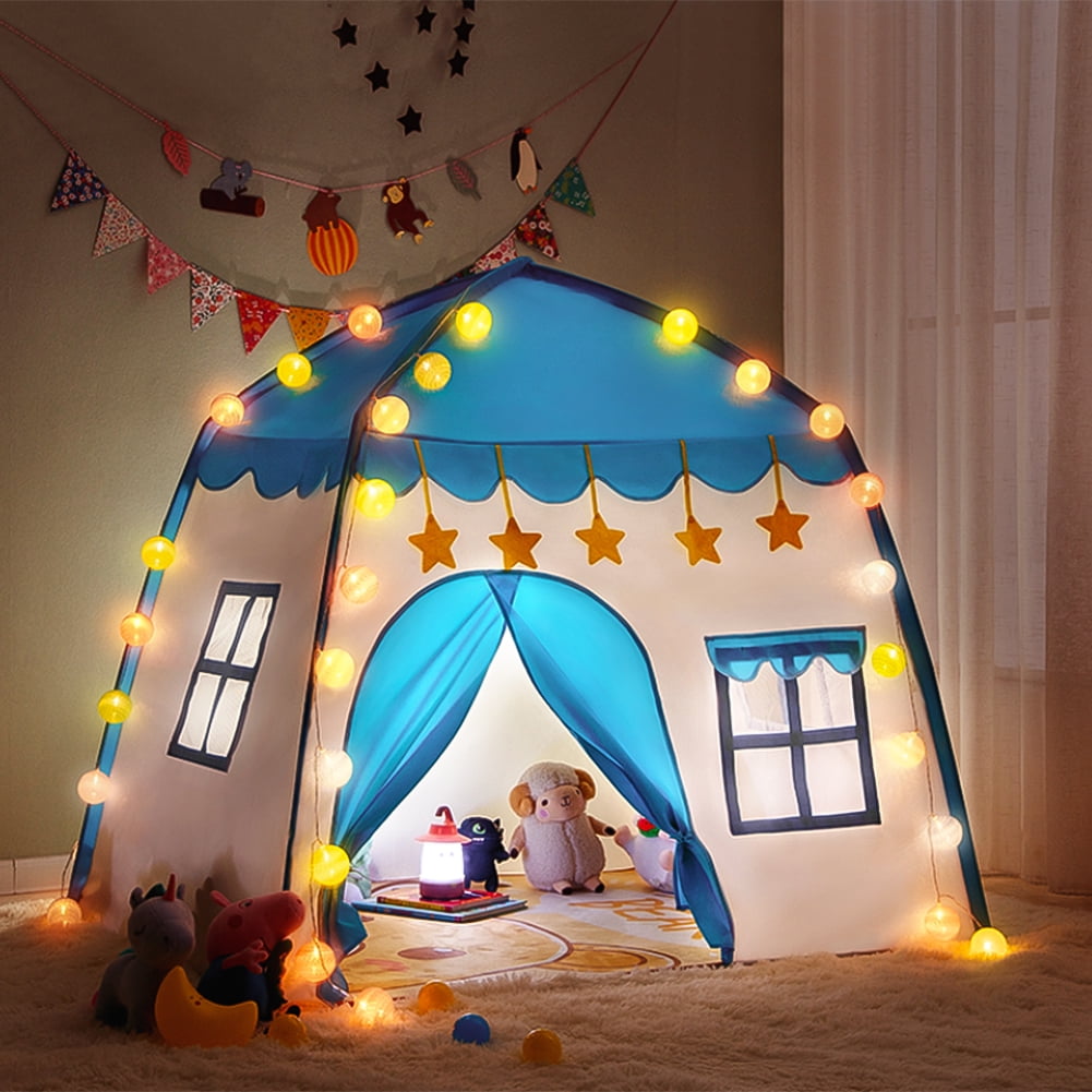 Kids Indoor Outdoor Play Tent for Boys and Girls Age 3+ with Sturdy PVC Frame. 