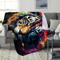 thumbnail image 3 of Couverture, Tigre Violent Angry, Couverture Douce, pour Lit Canapé Chaise Sofa, 3 of 8