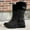 Black, variant on LSLJS Winter Boots for Women, Women's Snow Half Shaft Warm Lined Knee High Thick Warm Casual Half Height Women's Boots