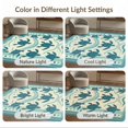 thumbnail image 7 of ODIKA 9'x12' Washable Area Rug Low Pile, Flatwoven, Nautical Turtle Ocean Waves Entry Themed Teal Beachy Bathroom for Great Room, Indoor Concept, Large Living, 7 of 7
