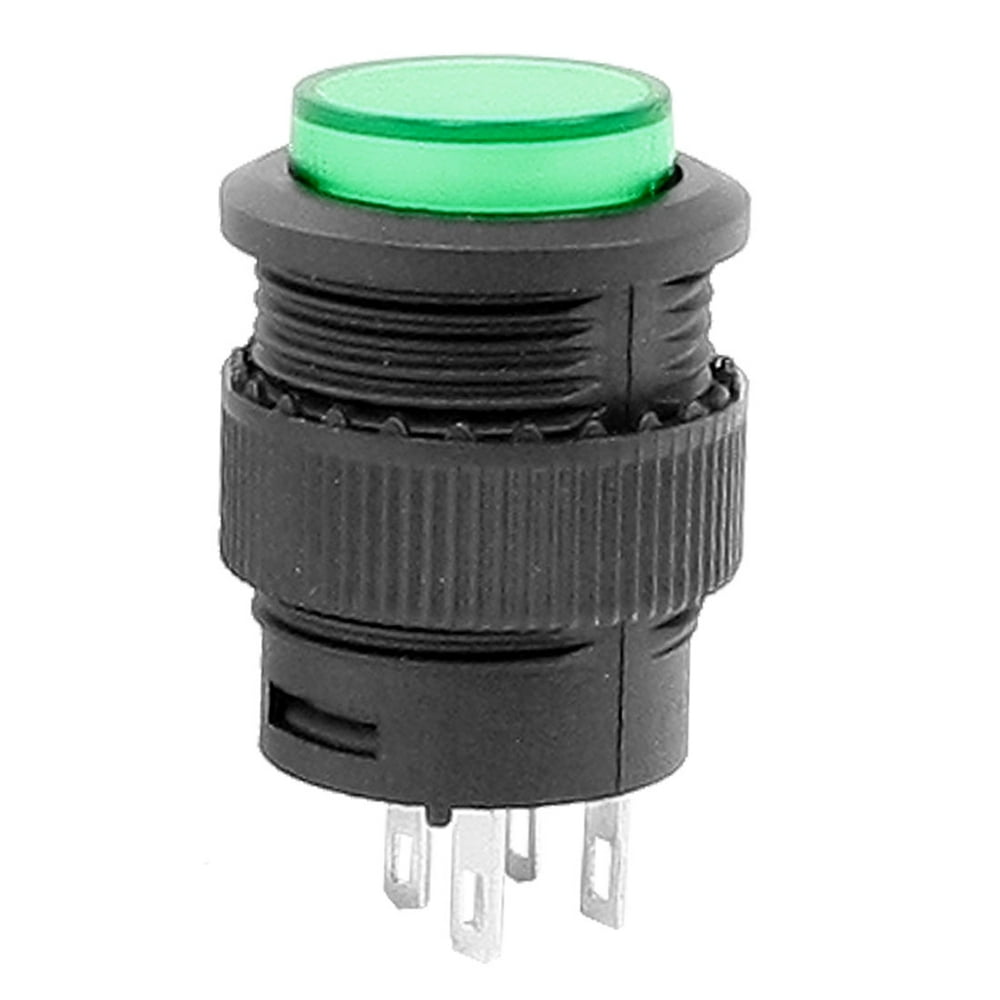 Round Cap DPDT 4 Pins Momentary Push Button Switch 250V 1.5A 125V 3A