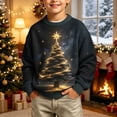 thumbnail image 2 of Frostluinai Christmas Tree Sweaters Boys 5-16 Years Xmas Party Knit Pullover Crew Neck Long Sleeve Oversized Sweater Tops Holiday Outfits, 2 of 8