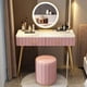 thumbnail image 3 of Modern Minimalist Dressing Table Mirror White Dressing Table Multi-functional Integrated Muebles De Dormitorio Bedroom Furniture My Lux Decor Round, 3 of 65