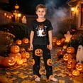 thumbnail image 2 of Family Matching Halloween Pajamas Set - 2 piece Ghost with Pumpkin Print Short Sleeve Top and Pants ,Happy Halloween Festivel Theme Gifts for Whole Family for 8 Years Pjs, 2 of 6