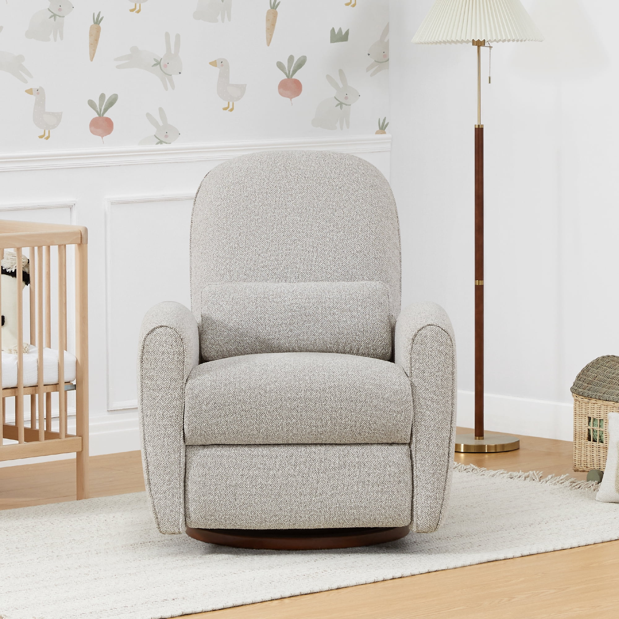 CHITA Power Swivel Recliner Nursery Chair with Pillow Lumbar Support