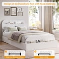thumbnail image 6 of Kicctian  TWIN-XL Size Wooden Platform Bed Frame with Storage Headboard & Footboard – Sturdy Slats, No Box Spring Needed , White, 6 of 6