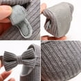 thumbnail image 4 of Infant Baby Girls Bowknot Shoes Soft Sole Princess Wedding Dress Flats Prewalker Newborn Light Baby Sneaker Shoes Gray 12-18M, 4 of 7