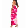 thumbnail image 2 of Women Summer Strapless Maxi Dress Bodycon Floral Long Wedding Guest Dress Formal Cocktail Dresses Pink S, 2 of 8
