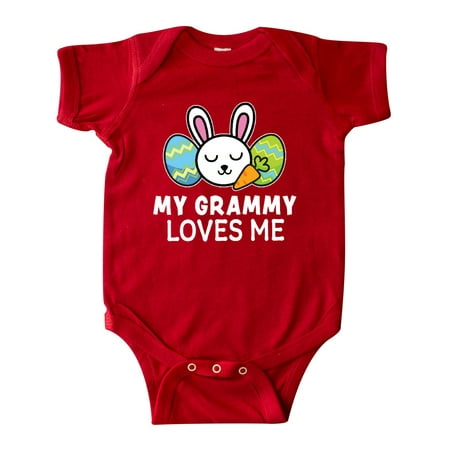 

Inktastic My Grammy Loves Me with Bunny and Easter Eggs Gift Baby Boy or Baby Girl Bodysuit