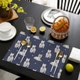 thumbnail image 3 of West Highland White Terrier Summer Placemats Table Placemats Set Of 6-Linen Kitchen Washable Placemats Table Mats 11.8"x17.7"Non-Slip Heat Resistant, 3 of 5