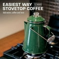 thumbnail image 7 of Classic Percolator Coffee Pot — Coffee Percolator, Camping Kettle – The Original Camping Coffee Pot, Now Modernized – For Campsite Brewmasters Everywhere [Black Enamel, 12 Cup], 7 of 7