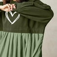 thumbnail image 4 of IROINNID Long Sleeve Dress for Women Over Sized Sweatshirt Dress Round-Neck Ladies Casual Dresses,Green, 4 of 7