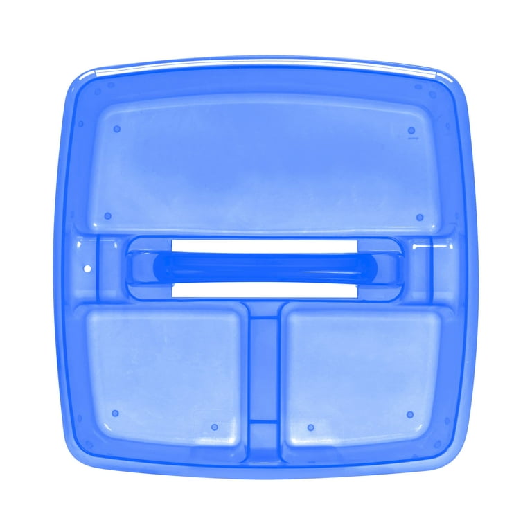 2 Compartment Large Art Caddy Available in blue, green, red, and