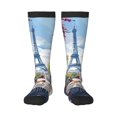 thumbnail image 1 of Balery Parisian Cafe With Eiffel Calcetines novedosos Calcetines deportivos Calcetines hasta la rodilla Calcetines de algodón Calcetines originales y geniales, 1 of 6