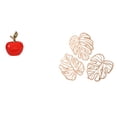 thumbnail image 1 of Escultura de fruta de cerámica y hojas de palma de madera para pared, adorno creativo para cafetería, estudio, baño, vacaciones, fondo de TV., 1 of 8