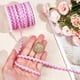 thumbnail image 3 of Cinta de flecos ondulados de 16,4 yardas x 8 mm RIC Rac, color rosa perla, tejida en tela., 3 of 9