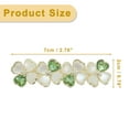 thumbnail image 6 of Unique Bargains Flower Hair Clips for Women Vintage Rhinestone Hair Barrettes Flower Hairpin French Faux Crystal Flower Hairpin Hair Accessories Green, 6 of 7