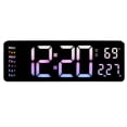 thumbnail image 2 of Javlergo Digital Alarm Clock, Electronic Desktop/Wall-mounted Clock with Temperature Display, Adjustable Brightness, 12/24H Display for Home, Bedroom, Office, Black, 2 of 5