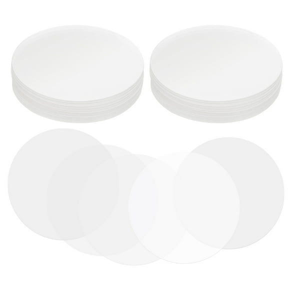 Uxcell Film de Badge 1.3 Po (34mm), 200 Pcs Film Protecteur en Plastique Transparent pour Badge Rond, Fournitures pour Bricolage Arts et Artisanat