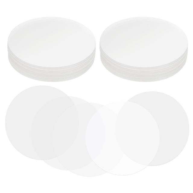Uxcell 1.3in (34mm) Película para Insignias, 200 Pcs Película Protectora Plástica Circular Transparente para Suministros de Fabricación de Botones de Insignias DIY Artesanías