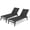 Black, variant on Crestlive Products 2-Pack Outdoor Chaise Lounge Chairs, Stackable Patio Recliner Chair With 5-Position Adjustment, Black