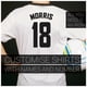 thumbnail image 3 of Pegatinas para planchar con nombre y número personalizados para camisetas de fútbol, para niños y adultos, parches deportivos para ropa, apliques DIY, 3 of 4