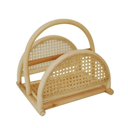 

dosili Rattan Wall Hooks Kids Garments Organizer Rack Clothes Hat Hanging Hook Vintage Rattan Wall Storage Bookshelf Room Decor Hanger