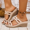 thumbnail image 2 of DAFEI Sandales d'Été pour Femmes Chaussures d'Été pour Dames Pantoufles Compensées pour Femmes Sandales Bohèmes Chaussures de Mode Sandales Habillées pour Femmes, 2 of 7