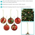 thumbnail image 2 of Sunnydaze Holiday Glitter Red/Gold Plastic Christmas Ornament Balls, 30 Count, 2 of 8