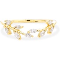 Jewelerix Goreguous 1.5 CT Marquise Cut Ring 18K White/Yellow/Rose Moissanite Engagement Ring Birthday Surprise Gift