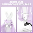 thumbnail image 5 of Huracan Cute Bunny Ears Gaming Chair with Footrest, Ergonomic High Back Office Gamer Chair, Massage Computer Game Chair with Lumbar Support for Adults,LightPurple, 5 of 7
