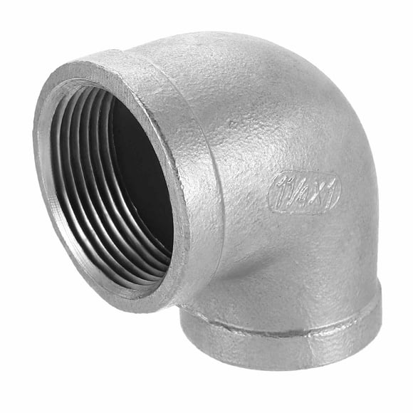 HARFINGTON 304 Stainless Steel 90 Degree Elbow Fittings NPT 1-1/4 x NPT 1 Female to Female Threaded Adapter Pipe Fitting for Connecting Water Pipe Ai