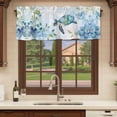 thumbnail image 6 of Blue Turtle Coastal Curtain Valances for Windows, Kitchen Valance Window Treatments Panel 2 Pack, Sea Summer Beach Nautical Rod Pocket Short Curtains for Bathroom Bedroom 60 x 18 Inch, 6 of 8