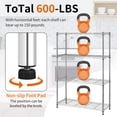 thumbnail image 4 of Wire Shelving Unit 4 Tier Wide Kitchen Shelf Adjustable Storage Shelf Metal Microwave Rack NSF Shelves 14" D x 36" W x 54" H Steel Utility Layer Shelf for Pantry Closet Laundry, Silver, 4 of 7