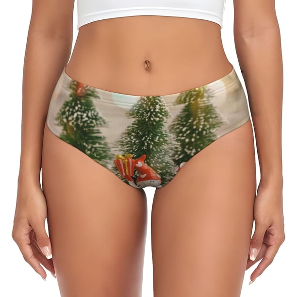 Balery Holiday Christmas Stars Ropa Interior de Algodón para Mujer con Dibujo – Braguitas Cómodas y Elásticas, Estilo Clásico-Medium