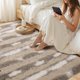 thumbnail image 4 of Alfombra Merelax 122x183 cm Suave y Esponjosa Beige y Blanca 4x6 ft, 4 of 9