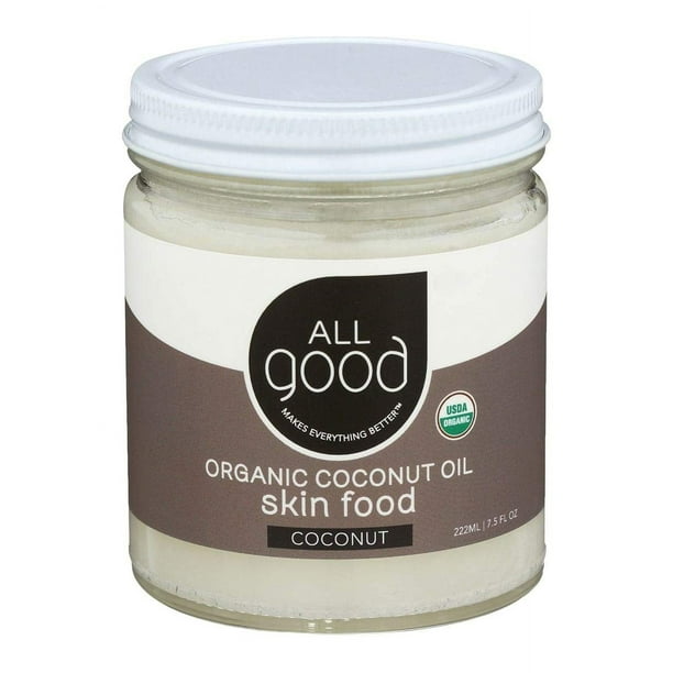 All Good Organic Coconut Oil Skin Food - Cuidado hidratante natural de la piel - Sin OGM - Vegano (coco)