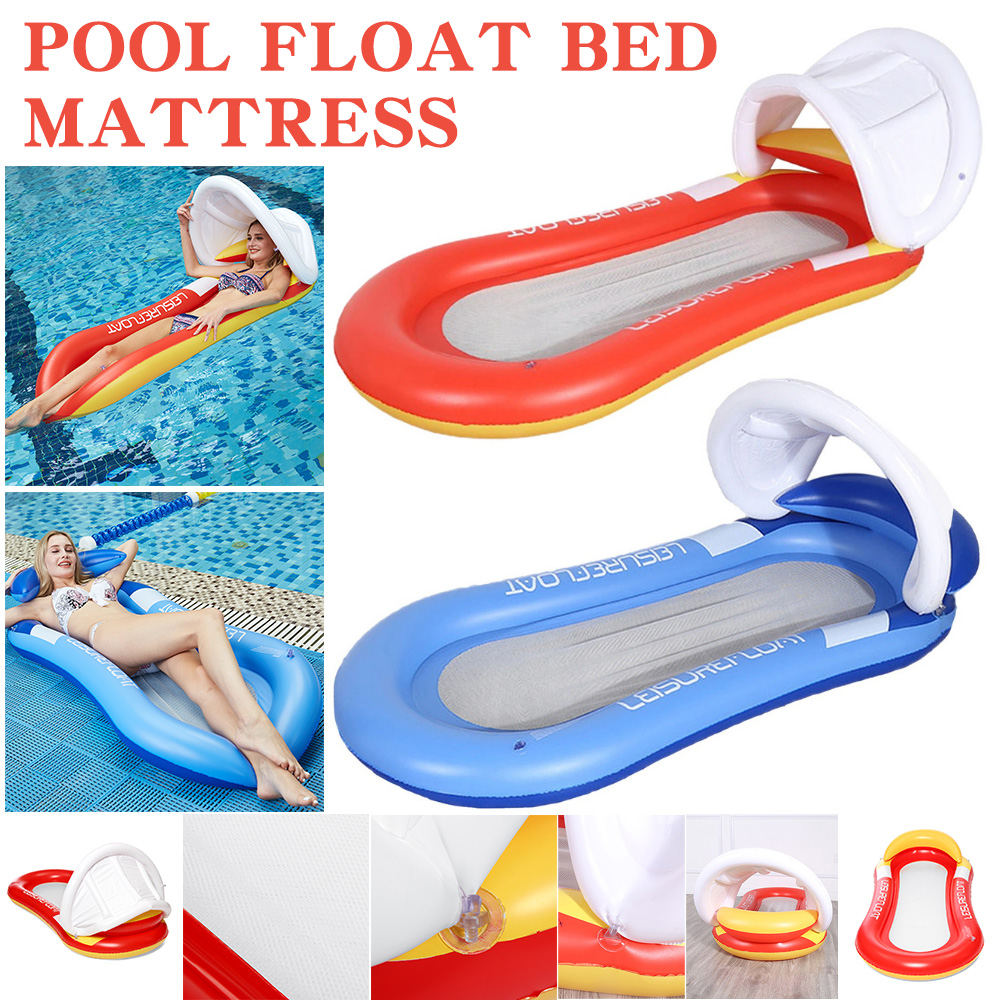 Floating Pool Float with Canopy Inflatable Rafts for Adults Swimming
