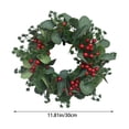 thumbnail image 3 of Christmas Wreath Simulation Trumpet Berry  Leaf Door Hanging Window Props Decoration, 3 of 6