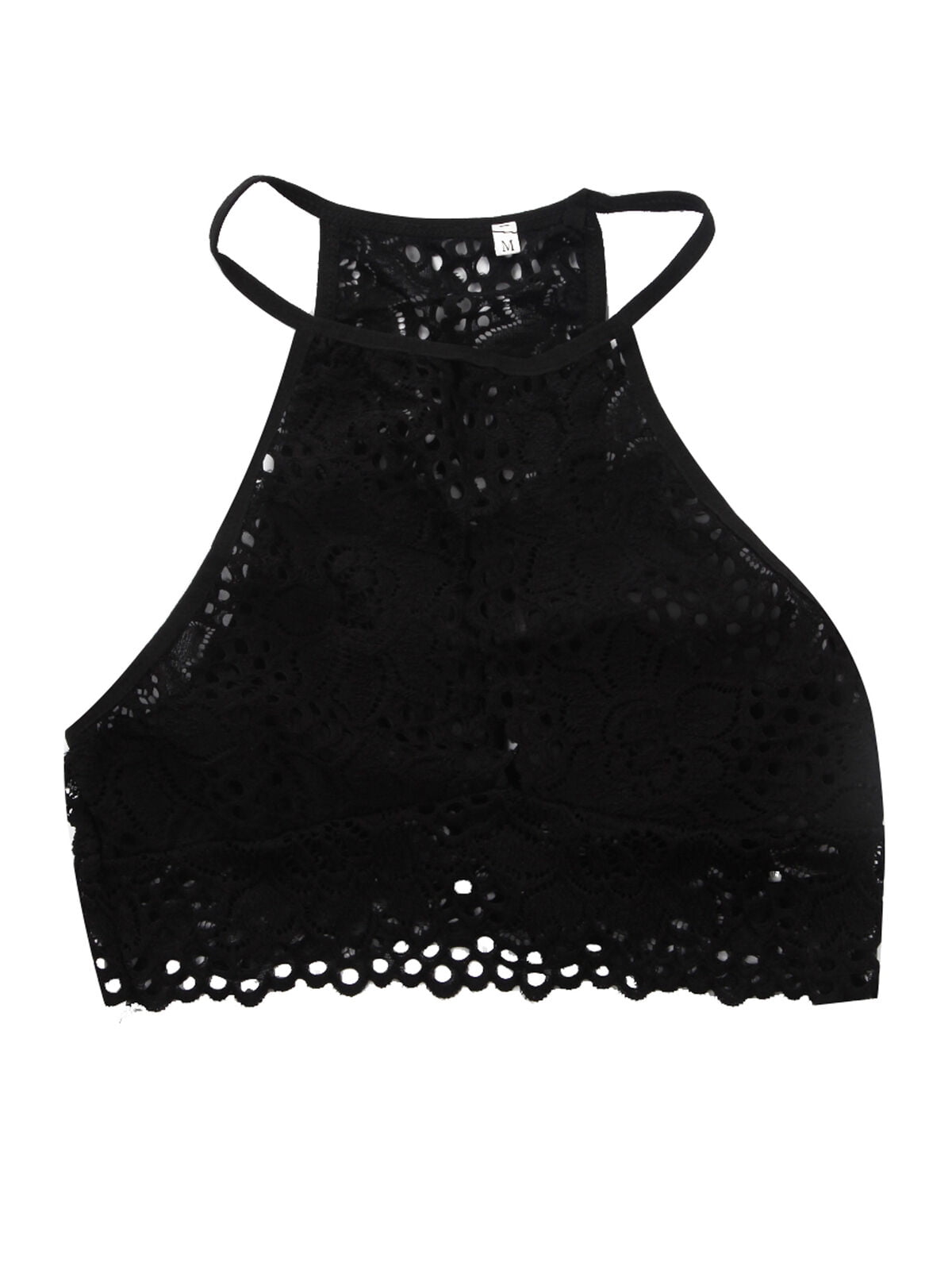 Women Lace Floral Bralette Bralet Bra Bustier Padded Crop Top Cami Tank