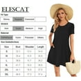 thumbnail image 5 of Womens Summer Dresses Beach Casual Tshirt Plus Size Floral Short Sleeve Loose Flowy Sundresses, 5 of 6