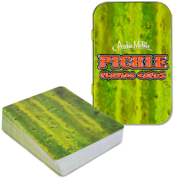 Accoutrements Pickle Playing Cards with Tin