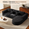thumbnail image 6 of Daluvenix 104”Modular Sectional Sofa Cloud Sectional Couch with Deep Seat Modern Modular L-Shape Sofa Couch with Chaise Upholstered Couches for Living Room Bedroom, 6 of 8