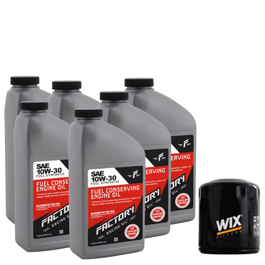 Factory Racing Parts Basic Oil Change Kit Compatible with Dodge 3.7L B150 B250 10W-30 Oil - 6 Quarts