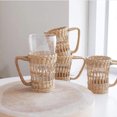 thumbnail image 3 of Coffee Cup Insulator Sleeve with Handle & Glass Handmade Rattan Cup Sleeve Glass, 3 of 7