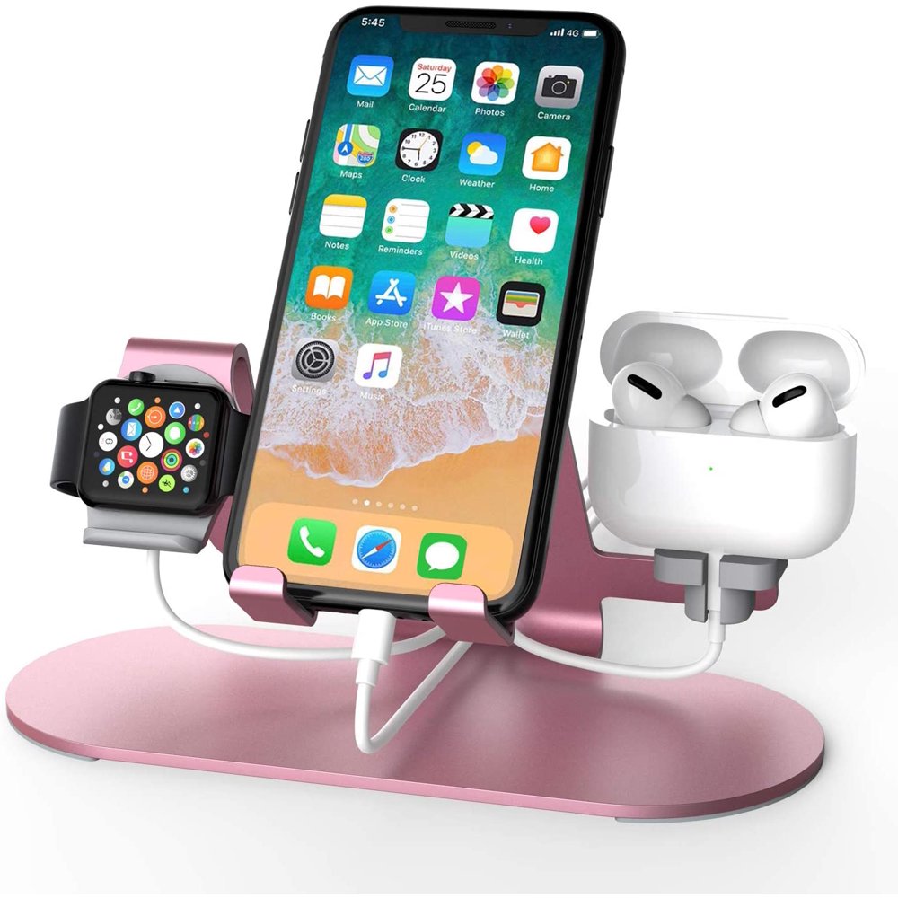 3 in 1 Aluminum Charging Station for Apple Watch Charger Stand Dock for